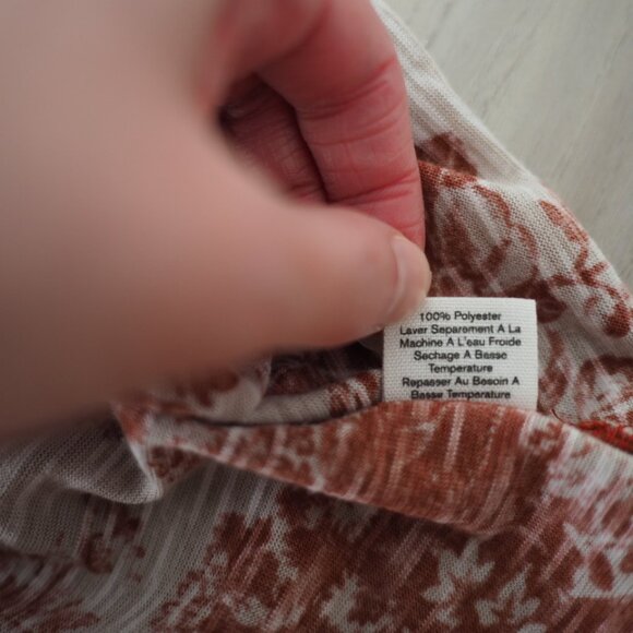 Rare! Kimchi & Blue Red and Cream Camisole With Peacock Toile Print Sz XS - Picture 15 of 15